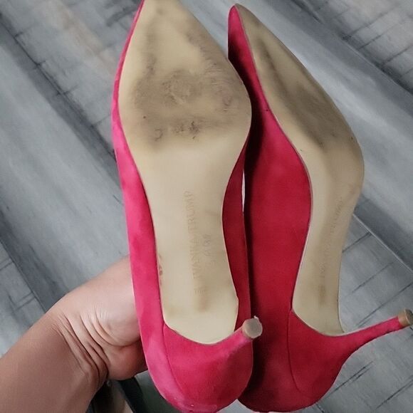 Ivanka Trump Suede Red Heels - Picture 3 of 5